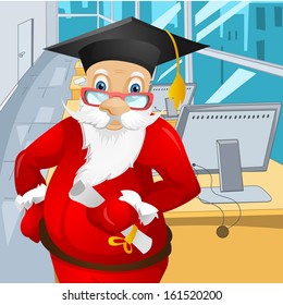 Cartoon-Charakter Weihnachtsmann. Vektor EPS10.
