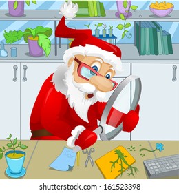 Cartoon Character Santa Claus. Vector EPS 10.