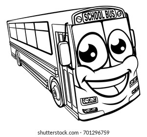 A  cartoon character school buseducation  mascot