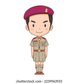 Cartoon Charakter des Jungen scout.