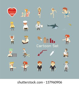 cartoon character set