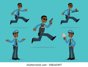 Cartoon character, Set Police, vector eps10