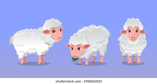 Cartoon character, Sheep bundle illustration