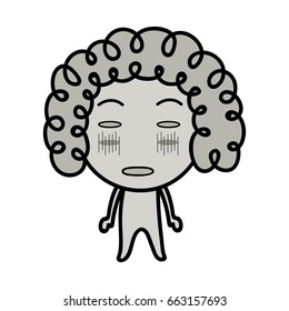 Cartoon Character Shocked isolated illustration on white background
