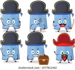 Cartoon character of shorts with various pirates emoticons