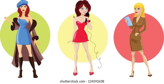 Cartoon character - singer, secretary, model
