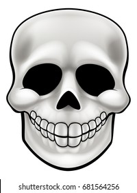 A cartoon character skull Halloween illustration