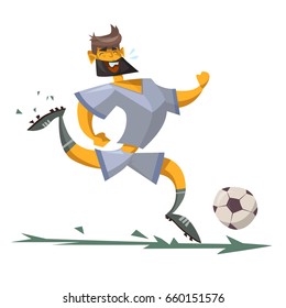 cartoon character of a soccer player