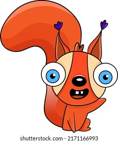 Caricatura de una ardilla. Ilustración del vector