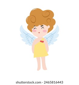 cartoon character. stock element. baby angel cartoon collection design illustration