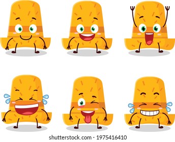 Cartoon character of straw hat with smile expression