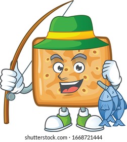 Cartoon character style of funny Fishing crackers