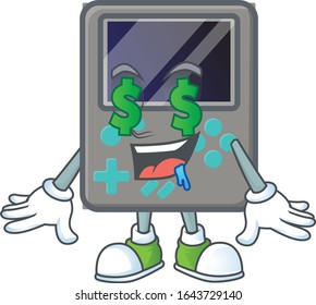 cartoon character style of game console with Money eye