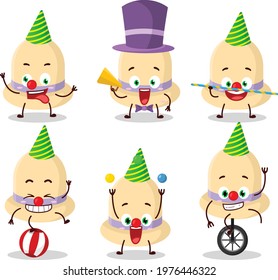 Cartoon character of summer hat with various circus shows