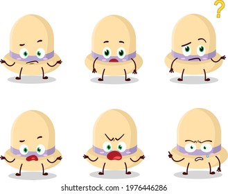 Cartoon character of summer hat with what expression
