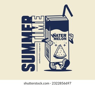  cartoon character of summer time Graphic Design for T shirt Street Wear and Urban Style