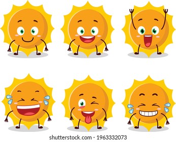 Cartoon character of sun with smile expression