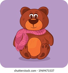 Cartoon character teddy bear for kids