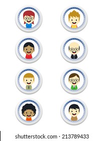 cartoon character theme set