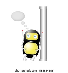 Cartoon Character. I think. Cute Robot. Vector EPS10