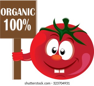 Cartoon character tomato