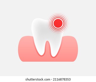 Cartoon Character Toothache. Vector Illustration, Cartoon Character