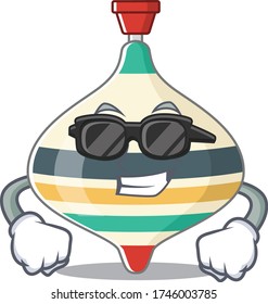 cartoon character of top toy wearing classy black glasses
