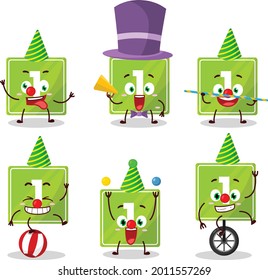 Cartoon character of toys block one with various circus shows. Vector illustration