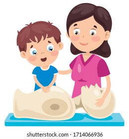 Cartoon Character Training First Aid