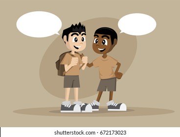 Two Students Talking Cartoon High Res Stock Images Shutterstock