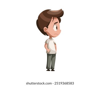 The cartoon character upset boy