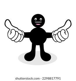 cartoon character with various expressions isolated background. Created with circle