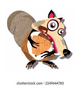 Cartoon Character vector  Animal squirel