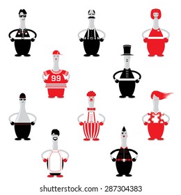 Cartoon Character Vector and Icon