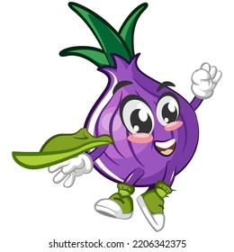 cartoon character vector illustration of superhero onion