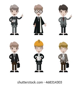 cartoon character vector workers, profession people uniform, cartoon vector illustration  