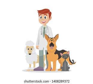 Cartoon character, Veterinary and Pets., vector eps10