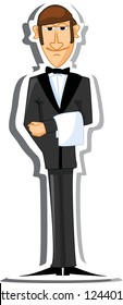 Cartoon character -  waiter