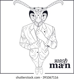 Cartoon character wasp