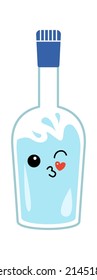 Cartoon character water bottle. Vector illustration