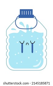 Cartoon character water canister. Vector illustration