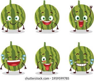 Cartoon character of watermelon with smile expression