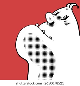 cartoon character, a weird man looking to up, funny vector illustration