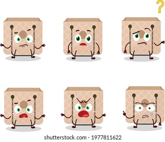 Cartoon character of women sling bag with what expression
