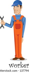 Cartoon character worker