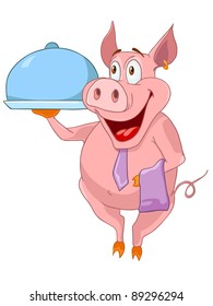Gusano de caricatura aislado en fondo blanco. Vector.