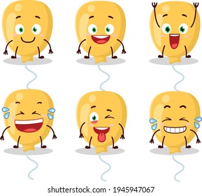 Cartoon character of yellow baloon with smile expression