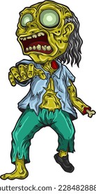 Cartoon Character Zombies Vector clip art Illustration