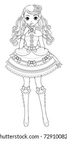 Cartoon character,Girl in gothic/lolita clothing