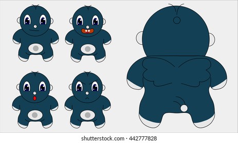 Cartoon Characters black and white color
